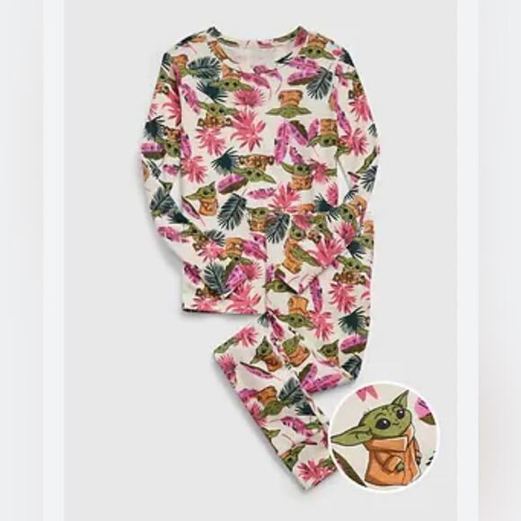 🆕️ Gap Kids | Star Wars™ 100% Organic Cotton Tropical Print PJ Set - Picture 1 of 4